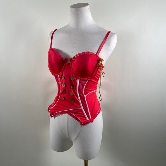 Vintage pink marching band corset - Picture 1 of 5